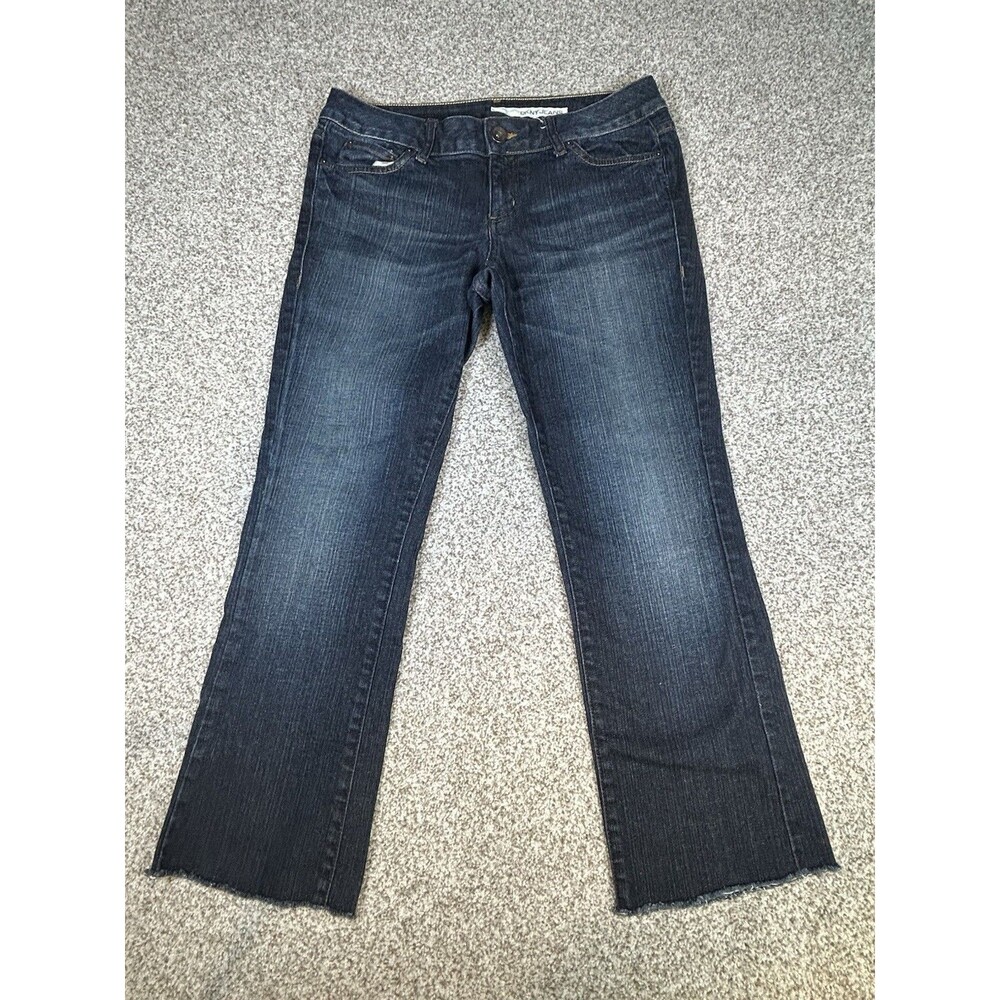 DKNY Jeans‎ Womens 8R Blue Denim Straight Leg Mid Rise Dark Wash Retro